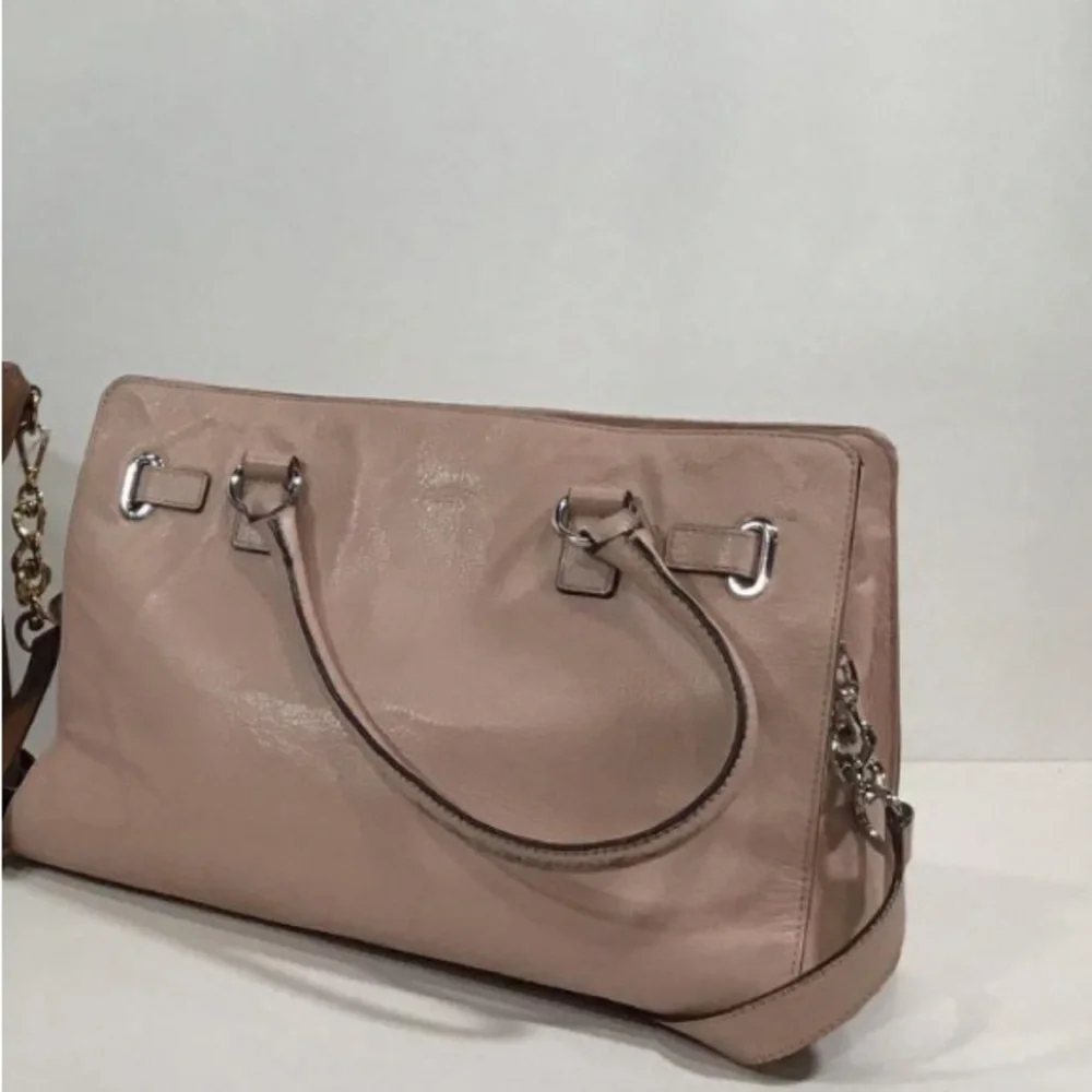 Women’s Michael Kors Elegant Pink Leather Satchel Handbag